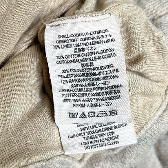 Free People Linen Blend‎ Double Breasted Slouchy Jacket in Beige Size Small - Picture 11 of 11